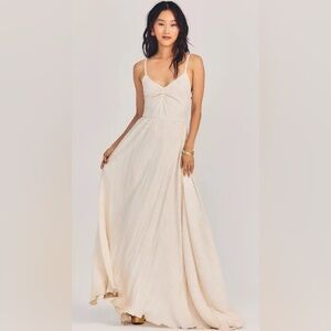LoveShackFancy Cream Maxi Dress